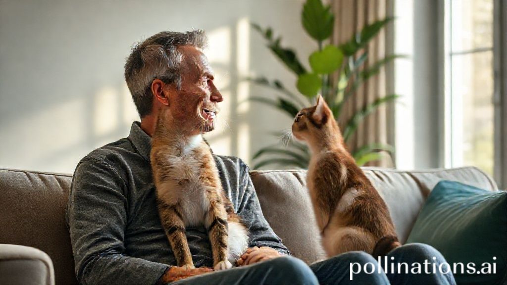 Gato escolhendo seu humano favorito