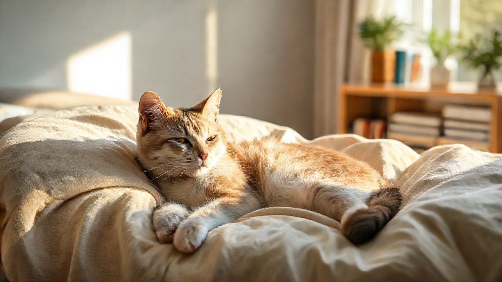 Gato dormindo tranquilamente