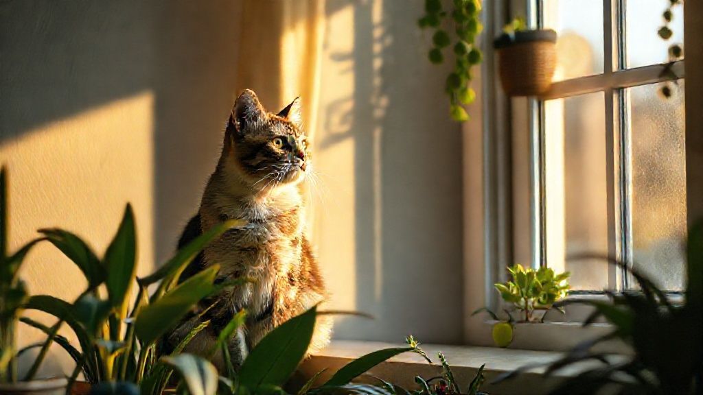 Gato enrolado dormindo