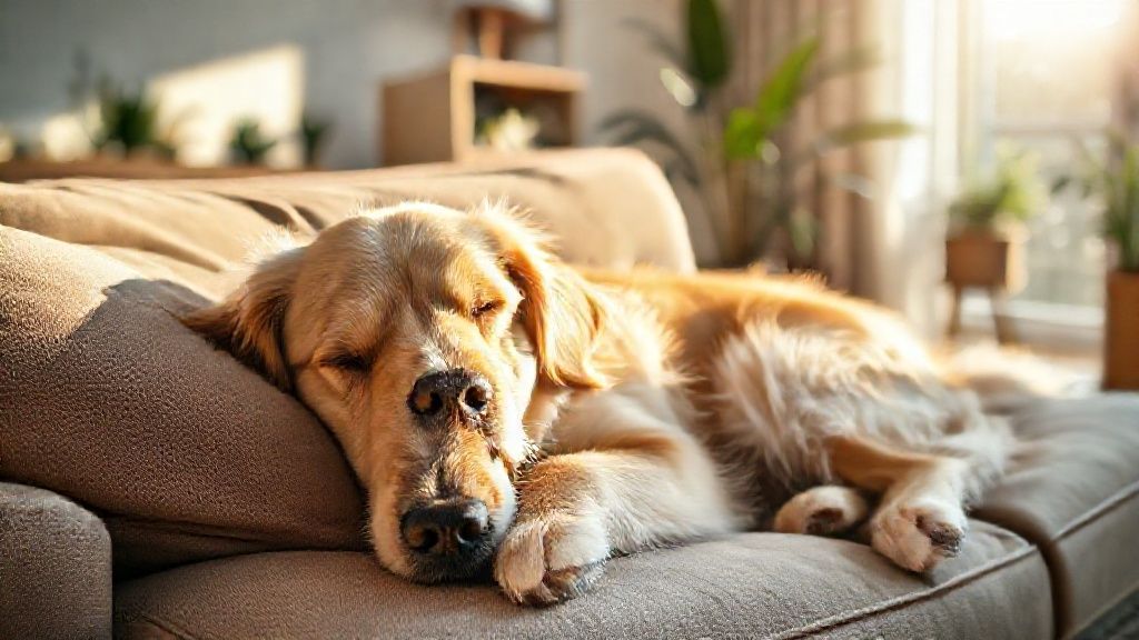 Cachorro dormindo tranquilamente