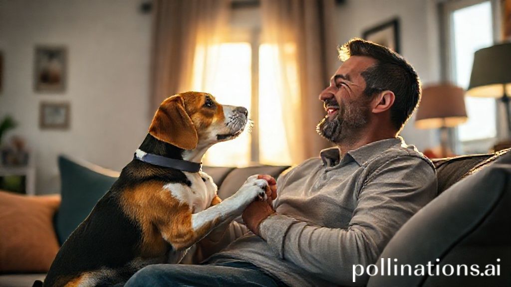 Cachorro lambendo a pata