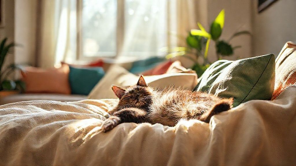 Gato dormindo tranquilo