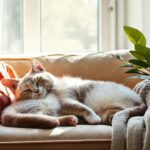 Gato dormindo em um ambiente tranquilo