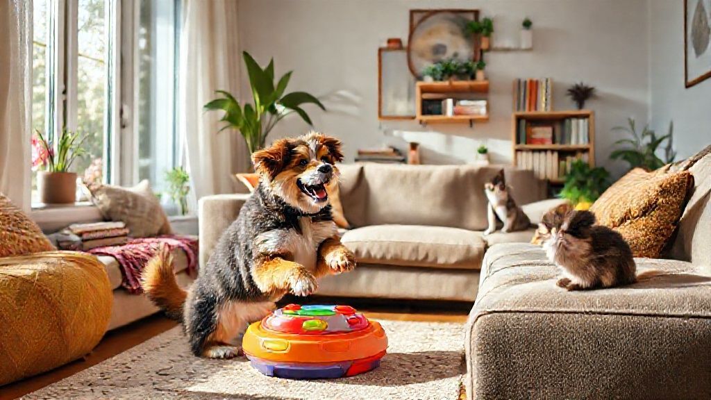 Pet brincando para evitar o tédio